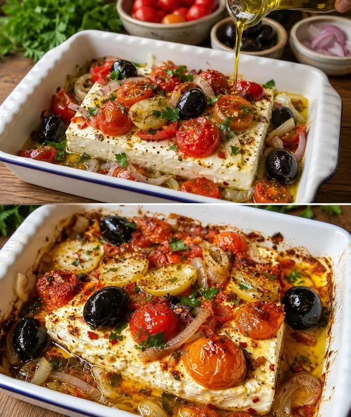 Baked Sheep Cheese with Garlic, a flavorful dish