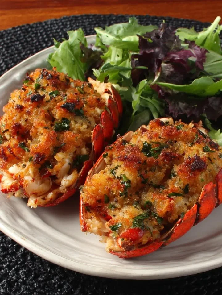 Delikates Hummer Thermidor-Gericht nach Chef Johns Rezept.