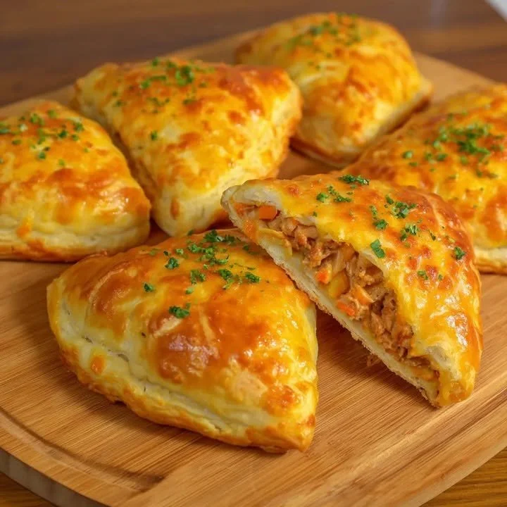 Goldbrauner Blätterteig-Pie frisch aus dem Ofen, perfekt für jeden Anlass.