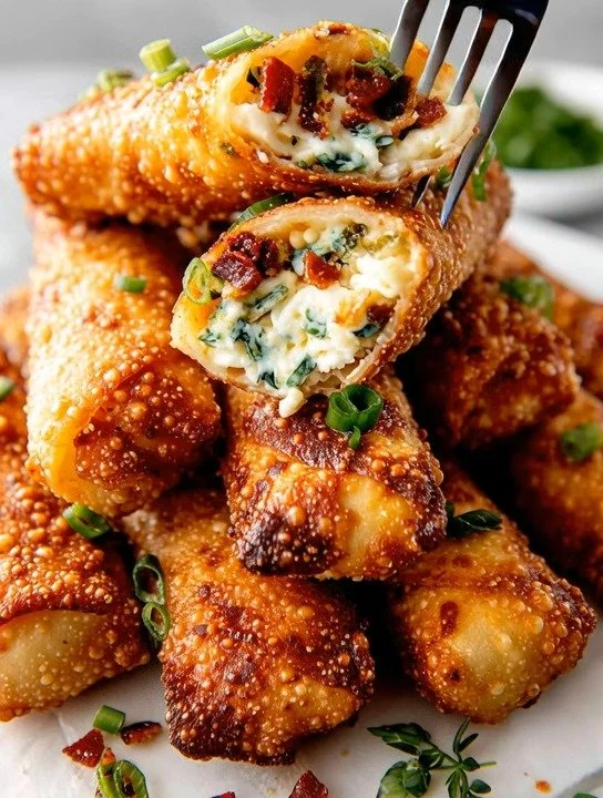 Jalapeño-Popper-Frühlingsrollen mit cremiger Füllung und knuspriger Hülle