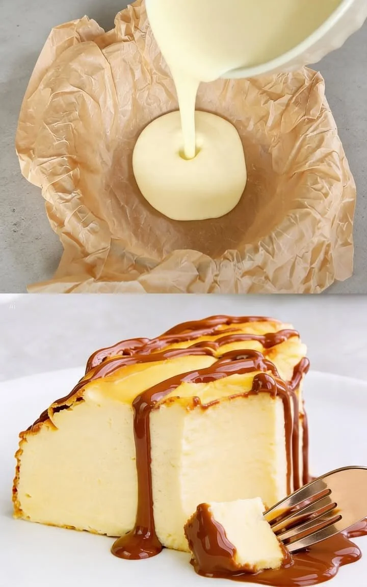 Frischer Joghurtkuchen mit fruchtiger Glasur auf einem Teller