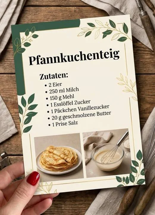 Klassischer Pfannkuchenteig für köstliche Pfannkuchen
