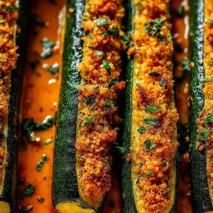 Ofenfrische Knoblauch-Parmesan-Zucchini mit knuspriger Kruste