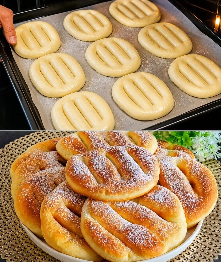 Leckerer Eiermilch-Butterauflauf mit karamellisiertem Obst und Sahne.