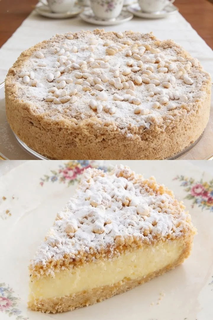 Leckerer No-Bake-Vanillekuchen auf einem Teller, dekoriert mit frischen Beeren.