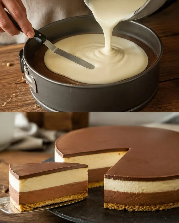Leckerer Nutella-Kuchen ohne Backen auf einem Teller