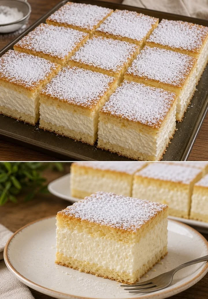 Omas Sahnekuchen mit luftiger Sahne und frischen Beeren angerichtet auf einem Teller.
