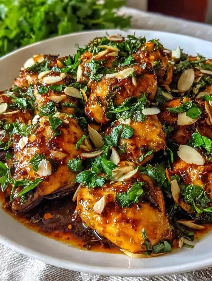 Persian Chicken Gericht mit aromatischen Gewürzen und Kräutern