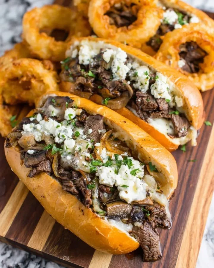 Philly Cheesesteak mit saftigem Fleisch und geschmolzenem Käse