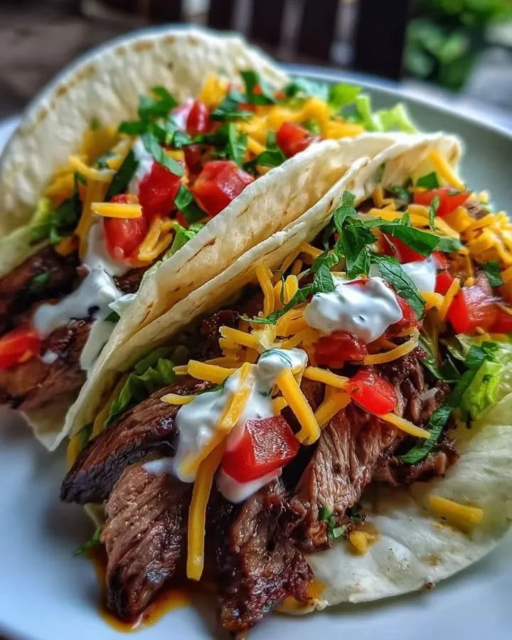 Leckeres Rindfleisch Meximelt Gericht mit Käse und Salsa