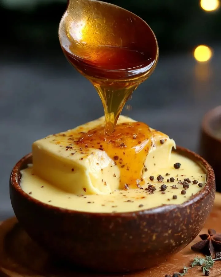 Samtige Foie Gras Crème mit weißer Schokolade auf einem eleganten Teller.