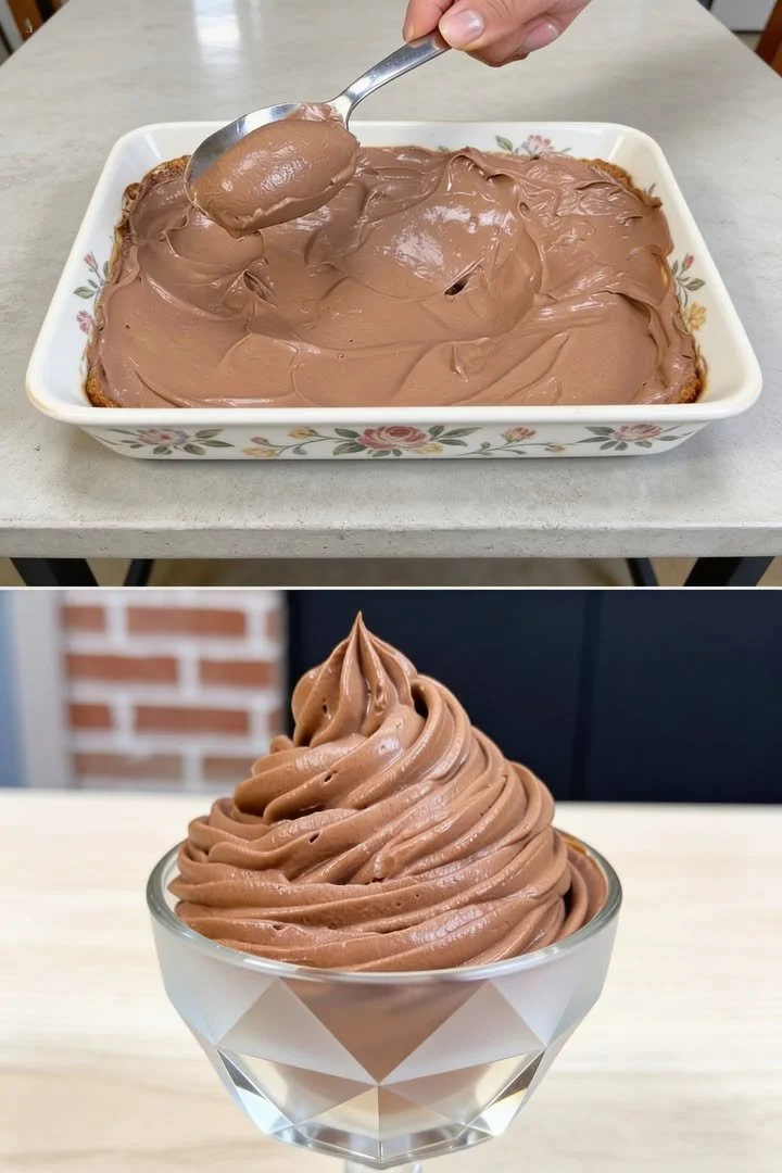 Leckere Schoko-Mousse ohne Aufwand zubereitet, perfekt für Schokoladenliebhaber.