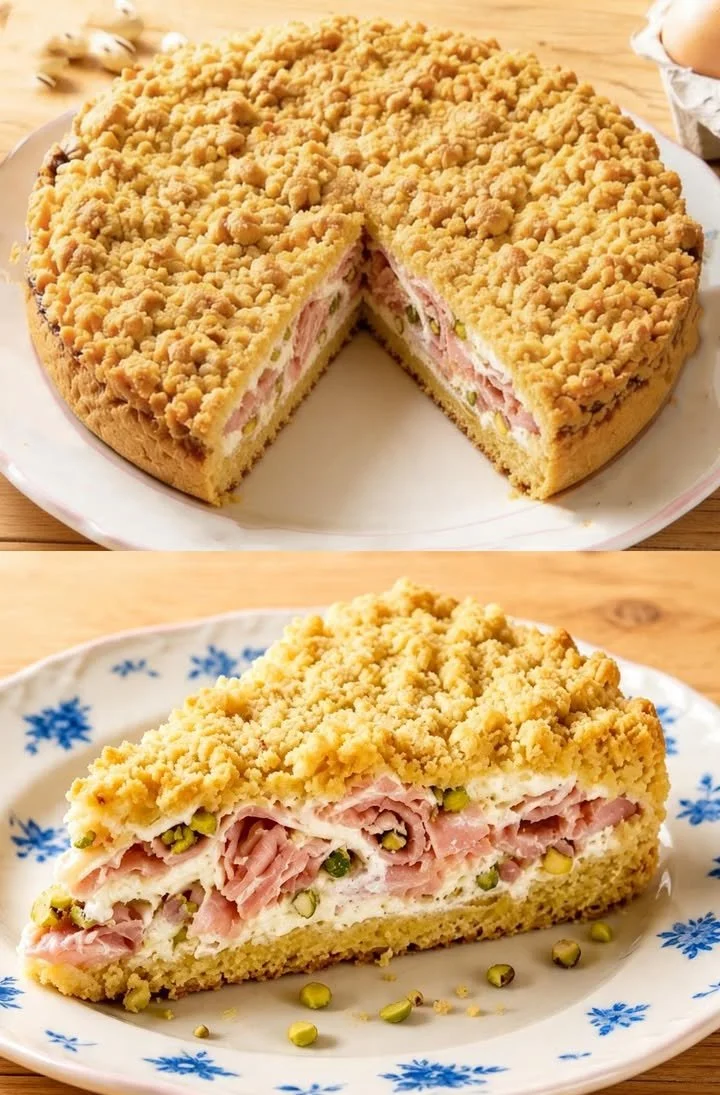 Leckerer Streuselkuchen mit saftiger Füllung und knusprigen Streuseln.