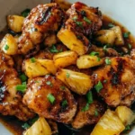 Tropisches Ananas-Hühnchen mit frischen Zutaten und exotischem Flair