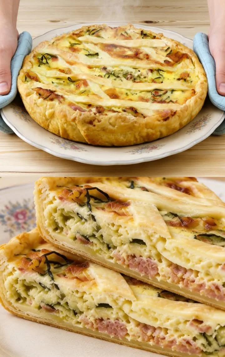 Zucchini-Käse-Blätterteig frische Snacks auf einem Teller serviert