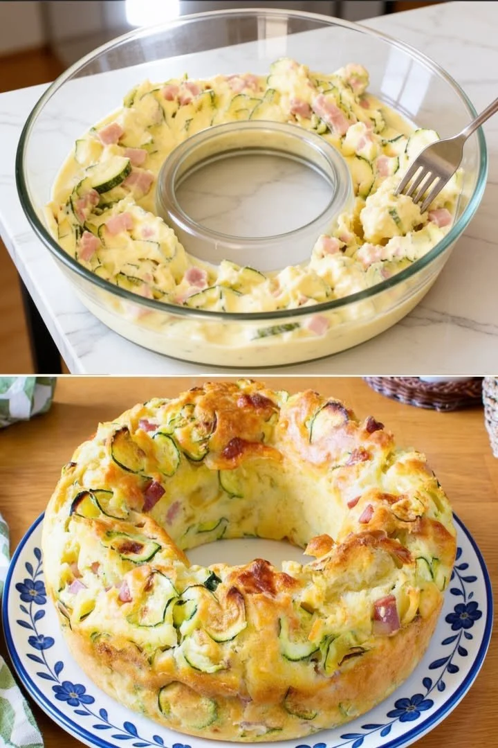 Zucchini-Käse-Kranz - herzhaftes Rezept mit Zucchini und Käse in Kranzform