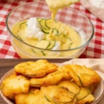 Zucchini-Käse-Wölkchen auf einem Teller, lecker und ansprechend angerichtet