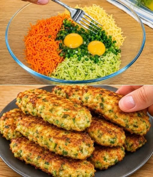 Leckere Zucchini-Stifte frisch zubereitet und serviert.