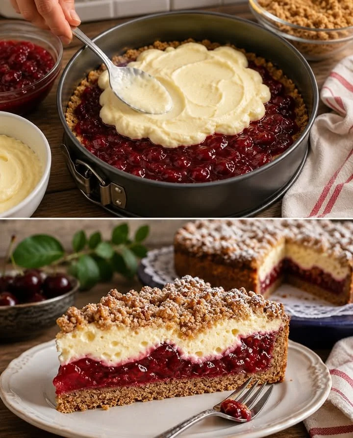 Deliziosa Zwetschgen-Käsekuchen mit saftigen Pflaumen und cremiger Füllung