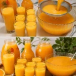 Erfrischende Mango-Bowle mit Joghurt im Glas, farbenfroh wie ein Sonnenuntergang.