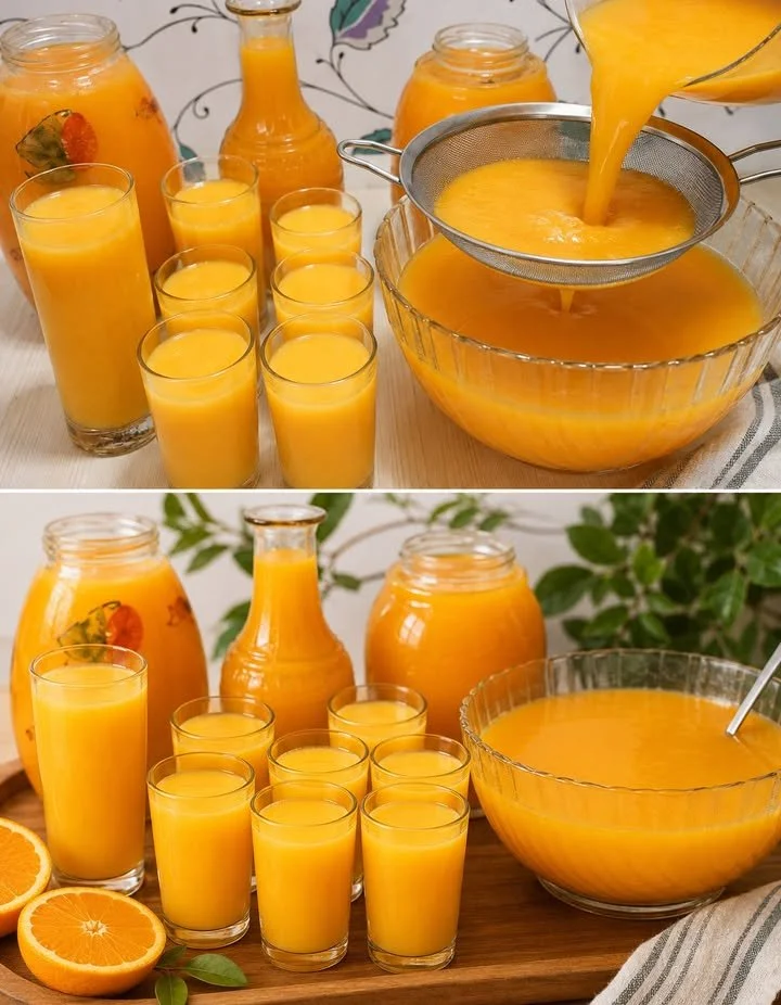 Erfrischende Mango-Bowle mit Joghurt im Glas, farbenfroh wie ein Sonnenuntergang.