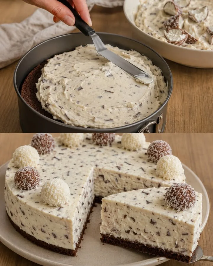 Cremige Schokokusstorte mit luftiger Füllung und zartem Schokoladengeschmack.